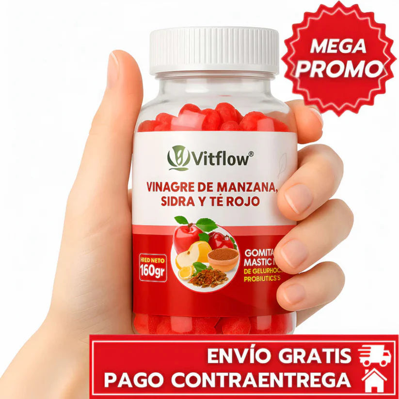 GOMITAS ADELGAZANTES-VINAGRE DE MANZANA - Vitflow