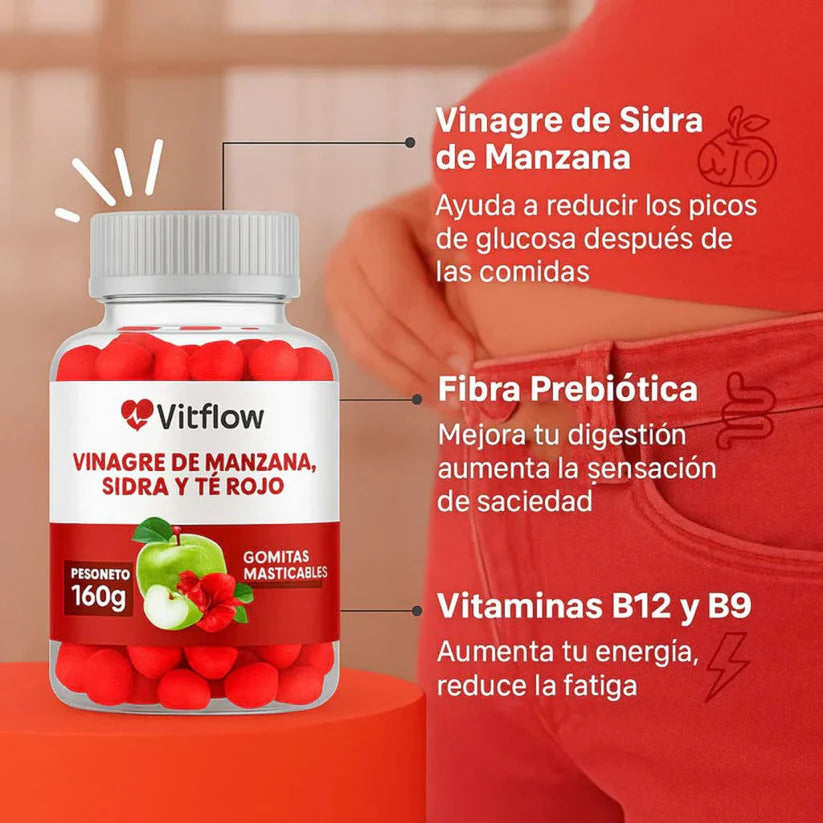 GOMITAS ADELGAZANTES-VINAGRE DE MANZANA - Vitflow
