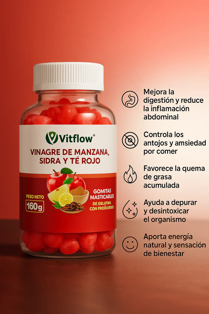 GOMITAS ADELGAZANTES-VINAGRE DE MANZANA - Vitflow