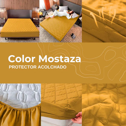 PROTECTOR COLCHON ANTIFLUIDO ACOLCHADO | Despidete de los acaros y regueros