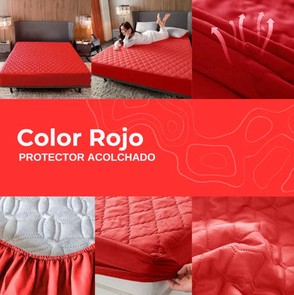 PROTECTOR COLCHON ANTIFLUIDO ACOLCHADO | Despidete de los acaros y regueros