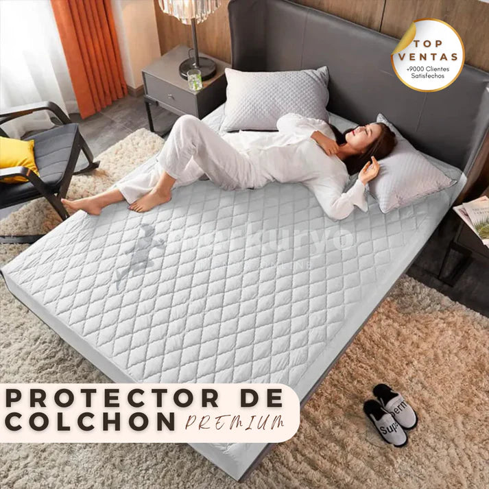 PROTECTOR COLCHON ANTIFLUIDO ACOLCHADO | Despidete de los acaros y regueros