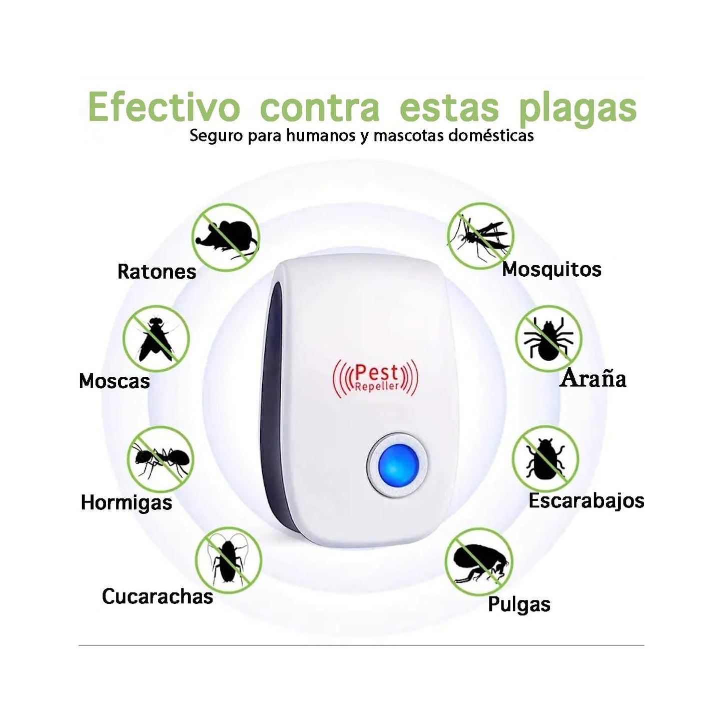 Riddex® Plus - Repelente Eléctrico Antiplagas Elimina plagas sin veneno ni químicos en tu hogar.