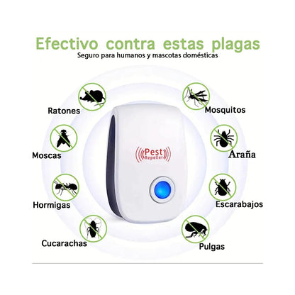 Riddex® Plus - Repelente Eléctrico Antiplagas Elimina plagas sin veneno ni químicos en tu hogar.