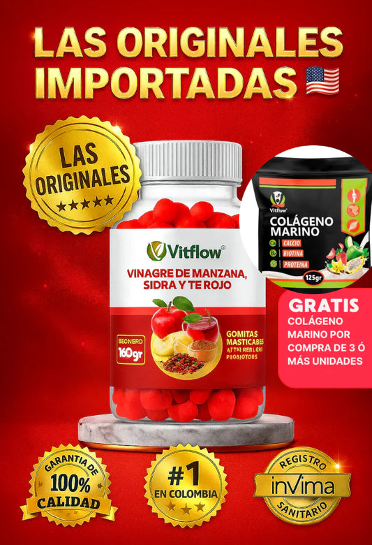 GOMITAS ADELGAZANTES-VINAGRE DE MANZANA - Vitflow
